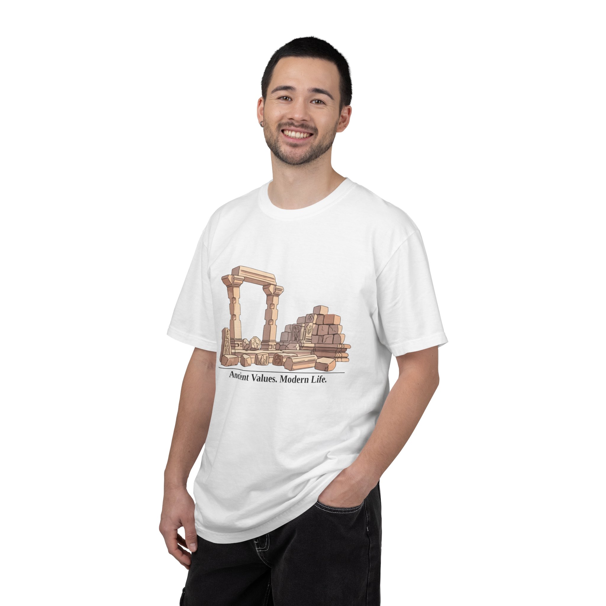 ancient values, modern life tee | ancient ruins graphic t shirt ancient values, modern life tee | ancient ruins graphic t shirt