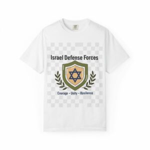 israel defense forces emblem t shirt | idf shield crest tee