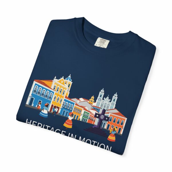 heritage in motion travel t shirt | colorful city design tee
