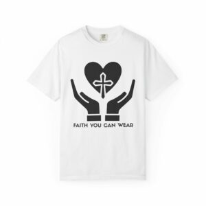 faith you can wear graphic tee | christian cross heart design