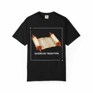 guided by tradition t shirt | torah scroll jewish heritage tee
