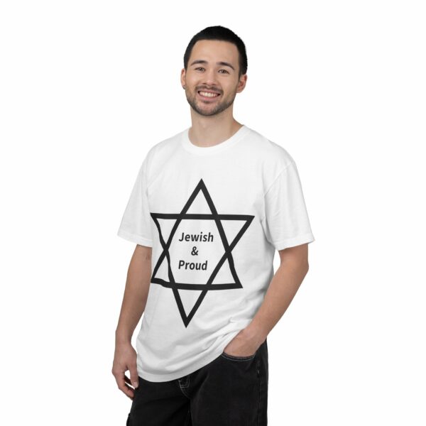jewish & proud star of david white t shirt – israel pride tee