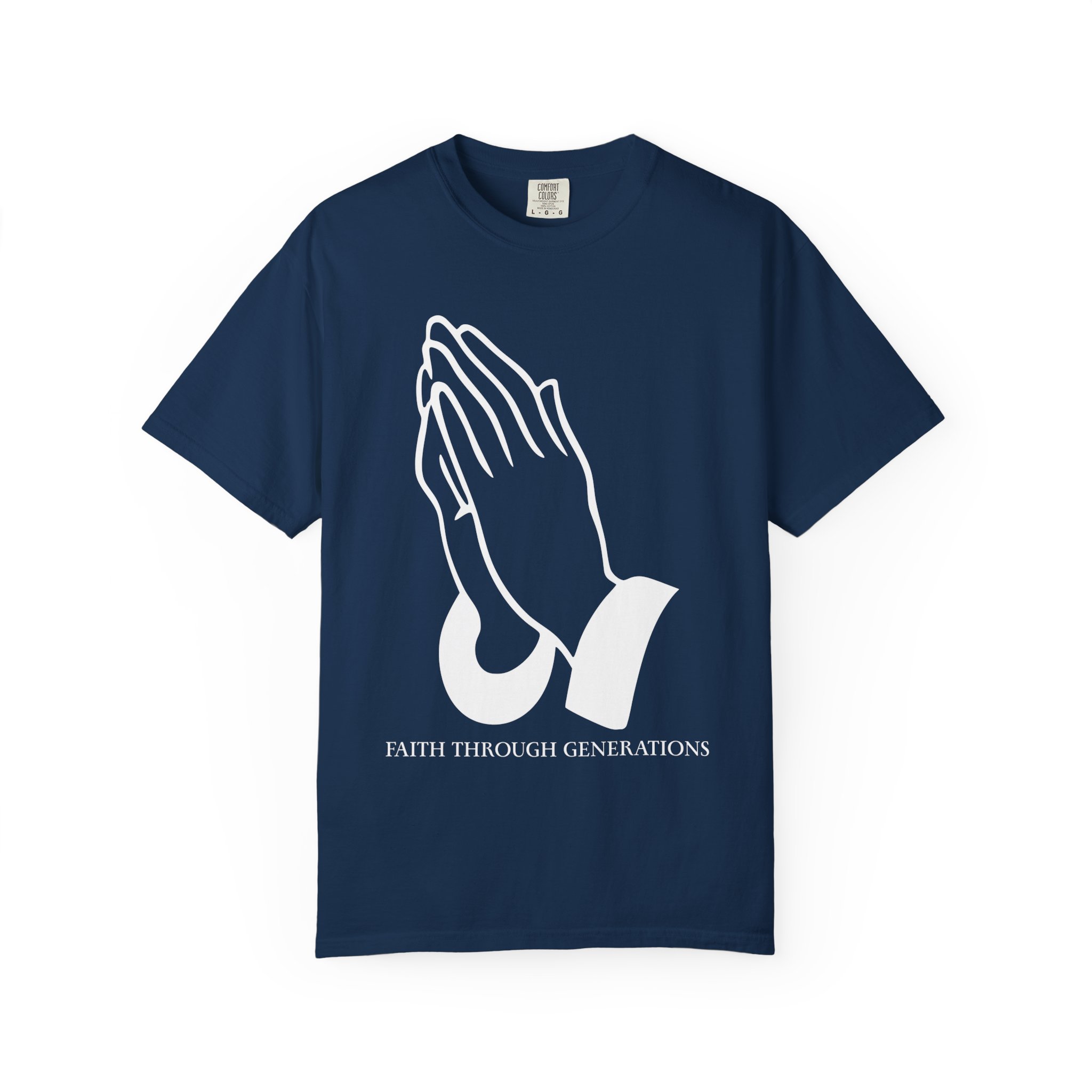 faith through generations t shirt | praying hands religious tee faith through generations t shirt | praying hands religious tee