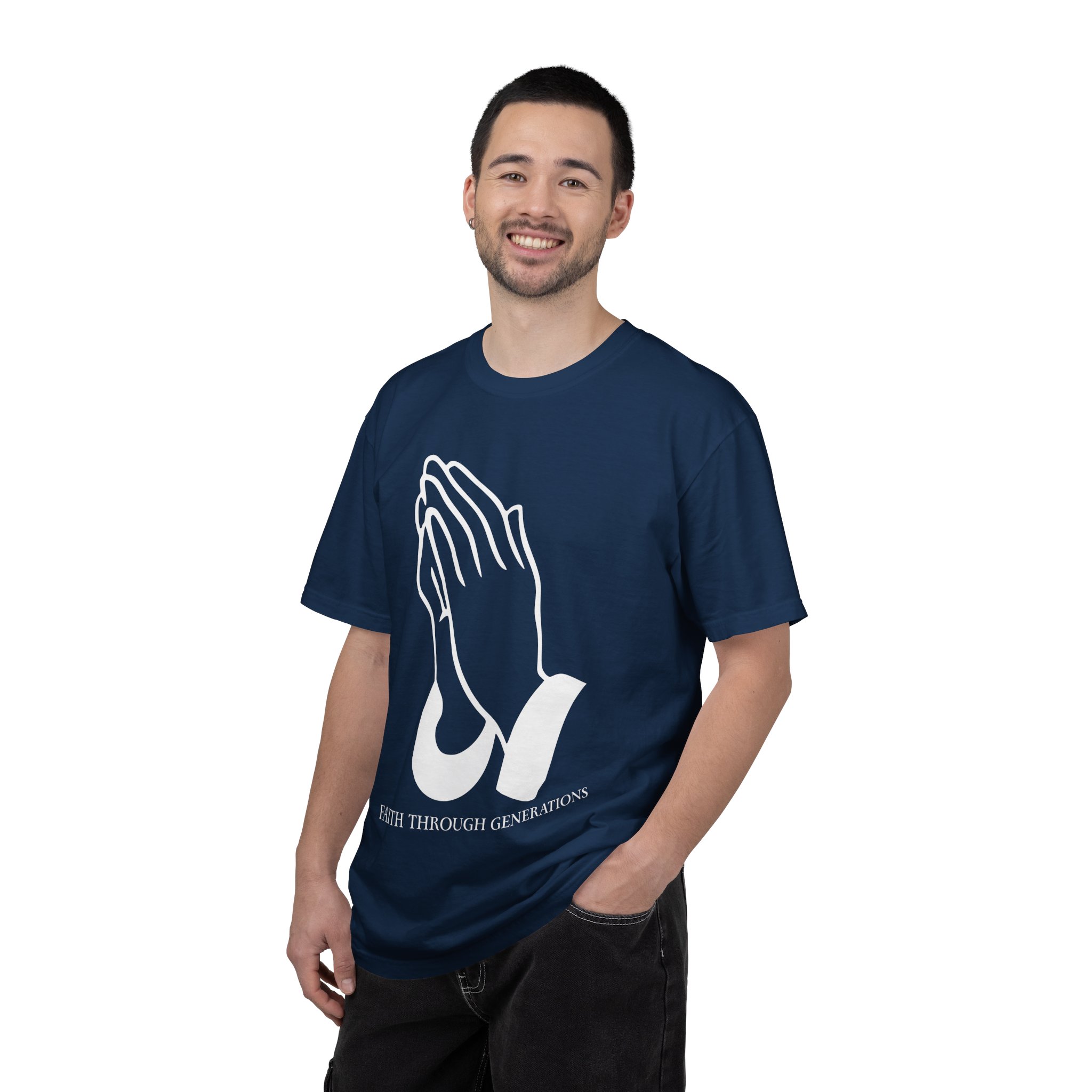 faith through generations t shirt | praying hands religious tee faith through generations t shirt | praying hands religious tee