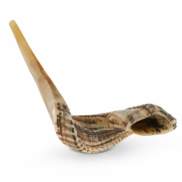 Authentic Judaica Collection from Jerusalem RAM SHOFAR | Authentic | Kosher Processed in Israel | Yemenite Ram Shofar