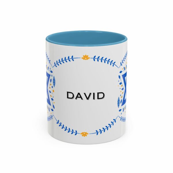 star of david personalized hanukkah mug | accent coffee mug star of david personalized hanukkah mug | accent coffee mug