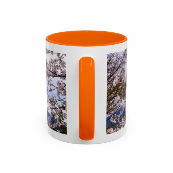 mount of olives scenic cherry blossom accent coffee mug