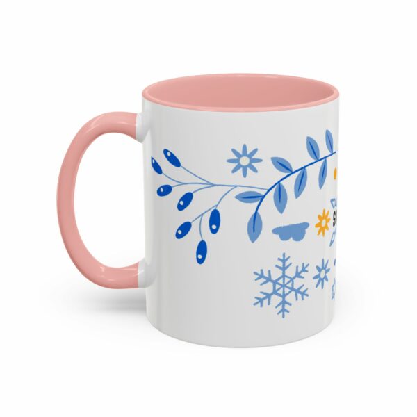 solomon hanukkah coffee mug | blue & gold dreidel and star design