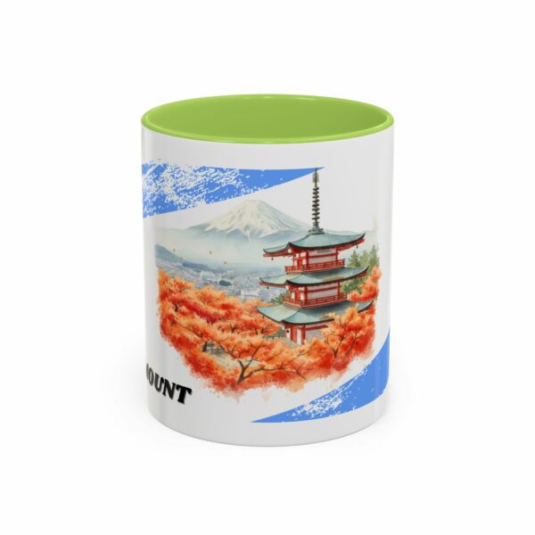 temple mount pagoda mug | japanese autumn scenic coffee mug