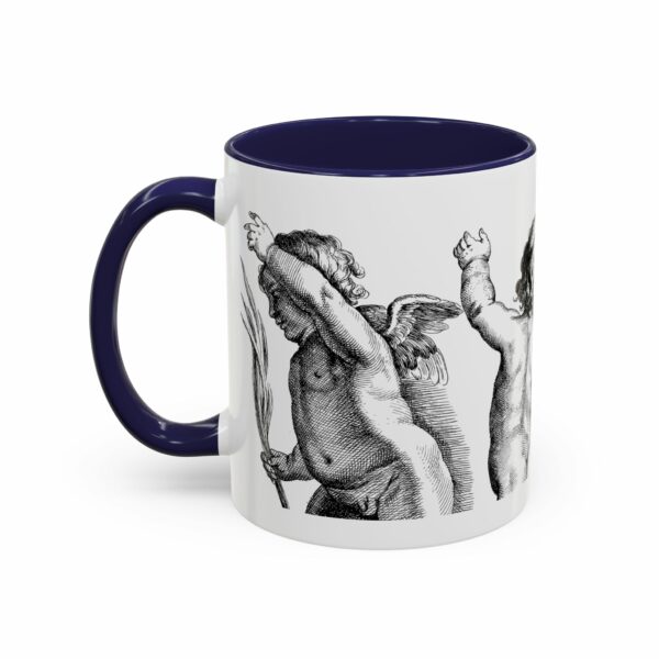 holy city cherub coffee mug | black handled accent mug