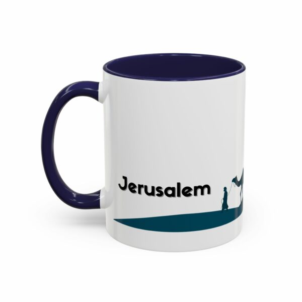 jerusalem accent mug – dome of the rock & camel skyline design