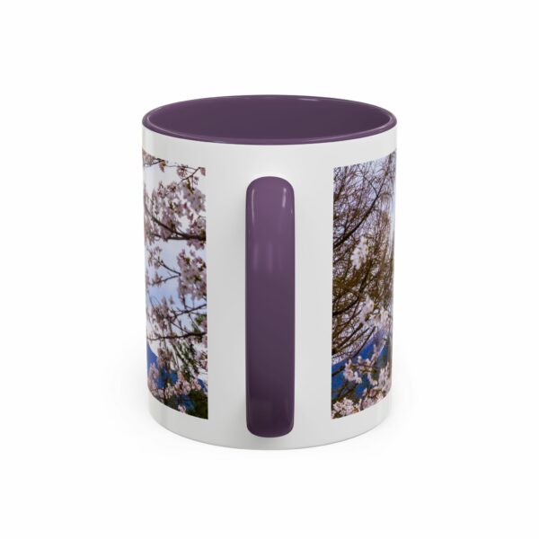 mount of olives scenic cherry blossom accent coffee mug