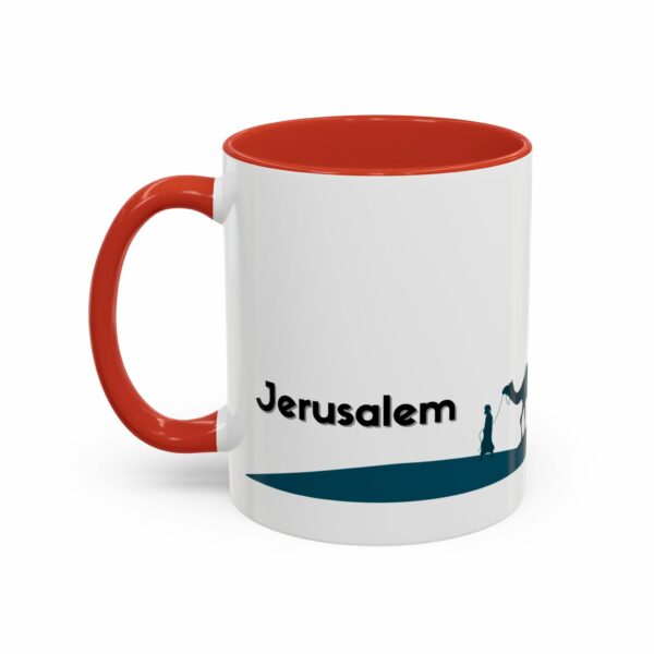 jerusalem accent mug – dome of the rock & camel skyline design
