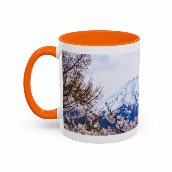 mount of olives scenic cherry blossom accent coffee mug