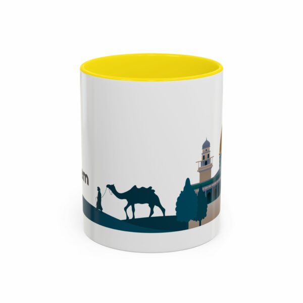 jerusalem accent mug – dome of the rock & camel skyline design