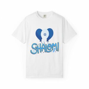 shalom celebration t shirt | star of david balloon design