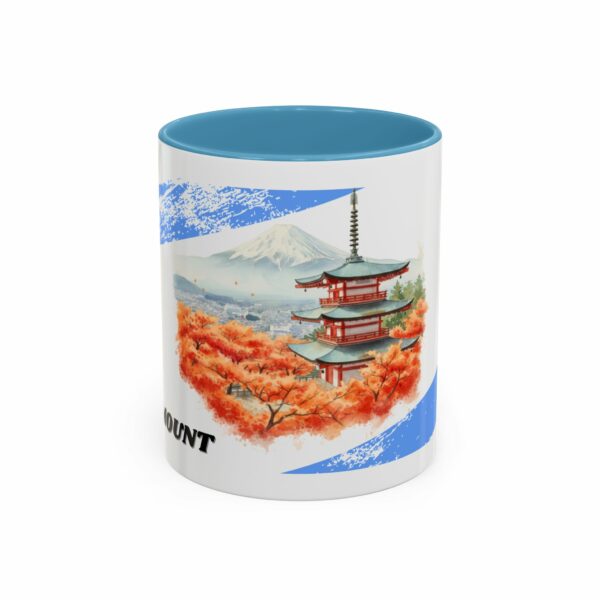 temple mount pagoda mug | japanese autumn scenic coffee mug