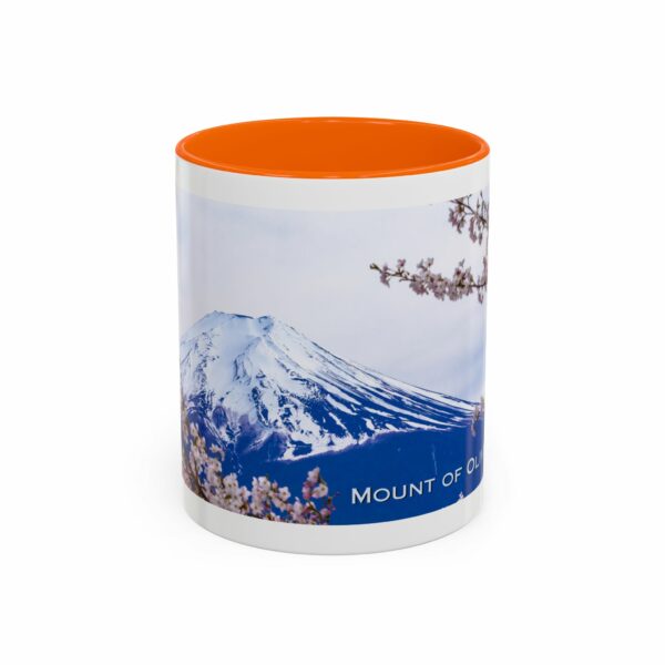 mount of olives scenic cherry blossom accent coffee mug