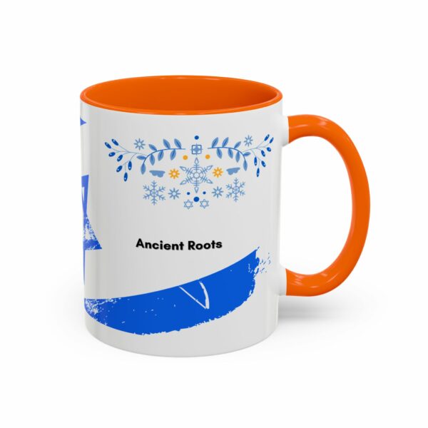 ancient roots hanukkah coffee mug | blue star of david accent mug ancient roots hanukkah coffee mug | blue star of david accent mug