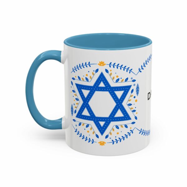star of david personalized hanukkah mug | accent coffee mug star of david personalized hanukkah mug | accent coffee mug
