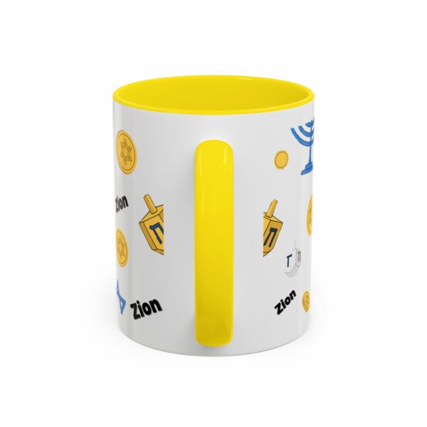 zion hanukkah accent mug – menorah, dreidel & star of david zion hanukkah accent mug – menorah, dreidel & star of david
