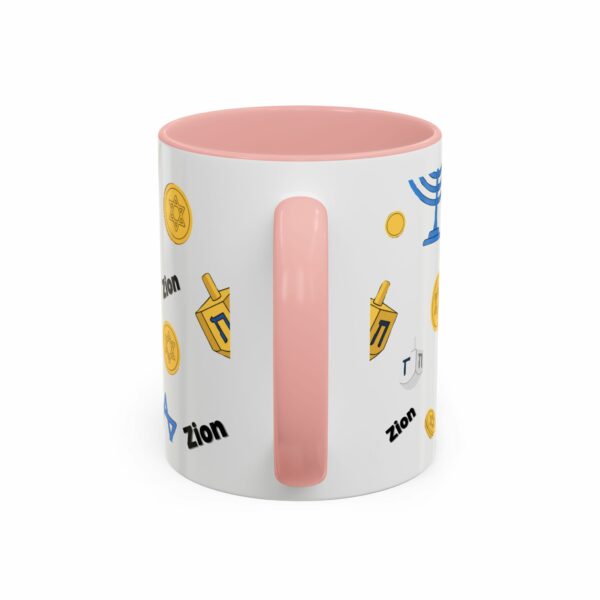 zion hanukkah accent mug – menorah, dreidel & star of david zion hanukkah accent mug – menorah, dreidel & star of david