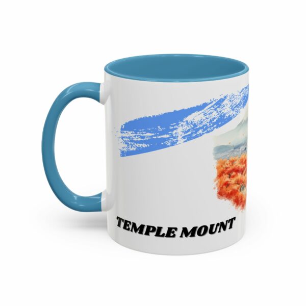 temple mount pagoda mug | japanese autumn scenic coffee mug