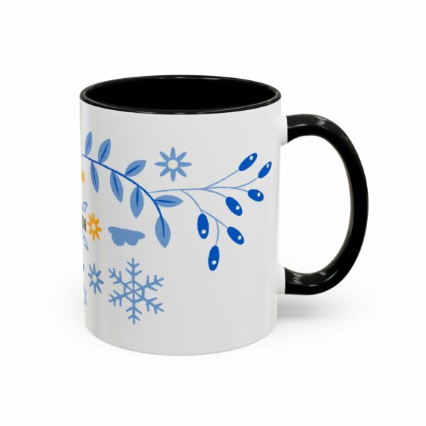 solomon hanukkah coffee mug | blue & gold dreidel and star design