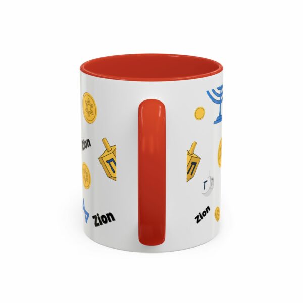 zion hanukkah accent mug – menorah, dreidel & star of david zion hanukkah accent mug – menorah, dreidel & star of david