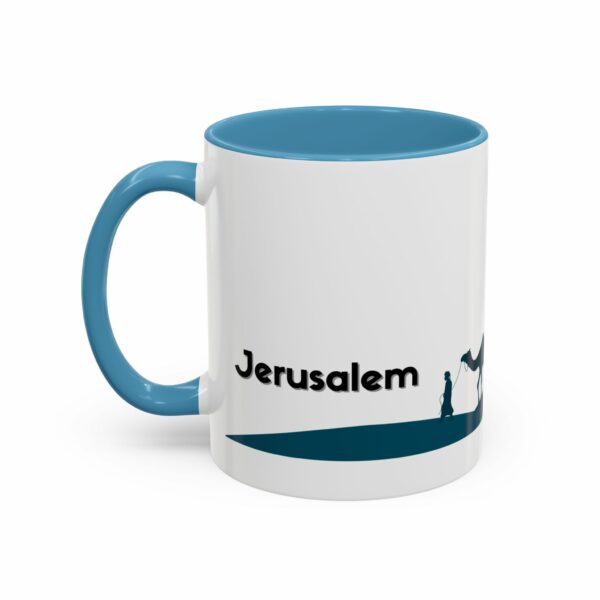 jerusalem accent mug – dome of the rock & camel skyline design