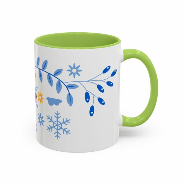 solomon hanukkah coffee mug | blue & gold dreidel and star design