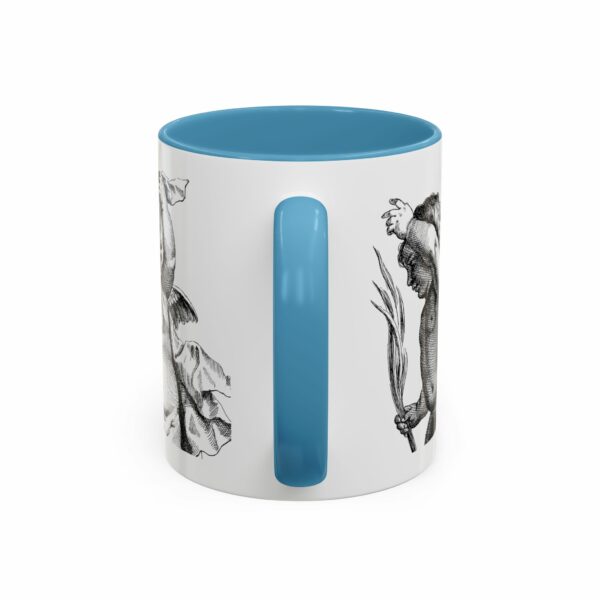 holy city cherub coffee mug | black handled accent mug