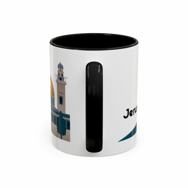 jerusalem accent mug – dome of the rock & camel skyline design