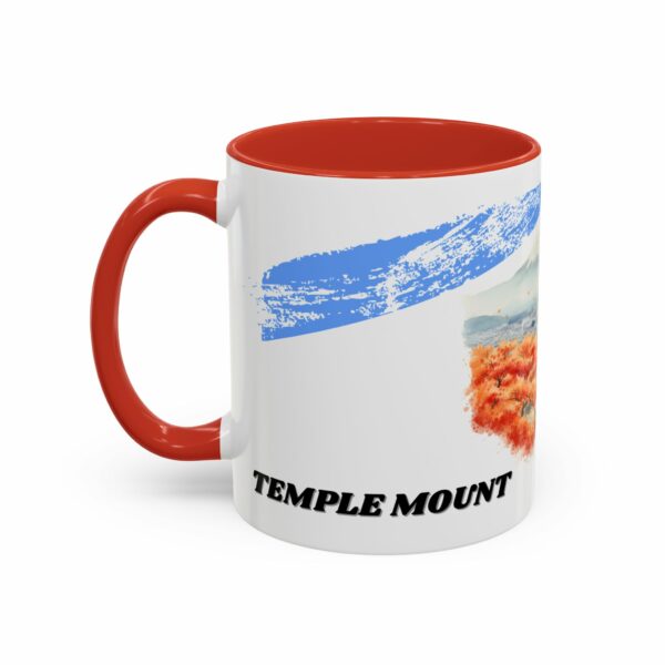 temple mount pagoda mug | japanese autumn scenic coffee mug