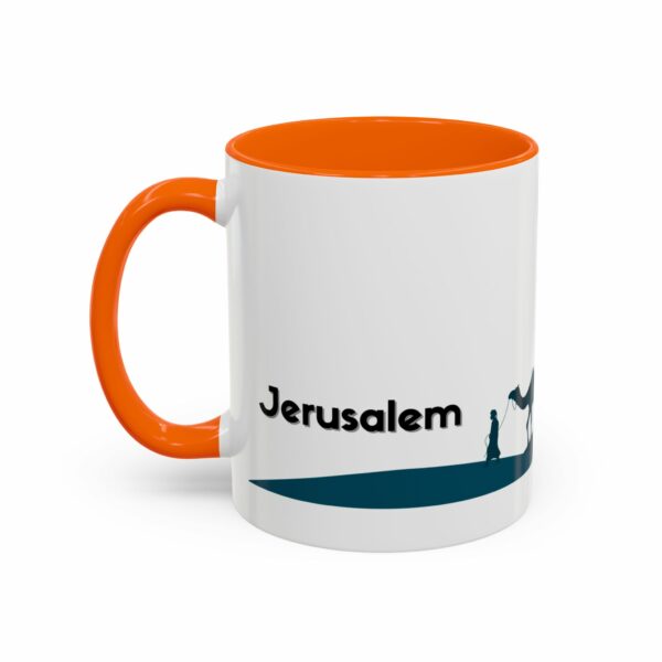 jerusalem accent mug – dome of the rock & camel skyline design