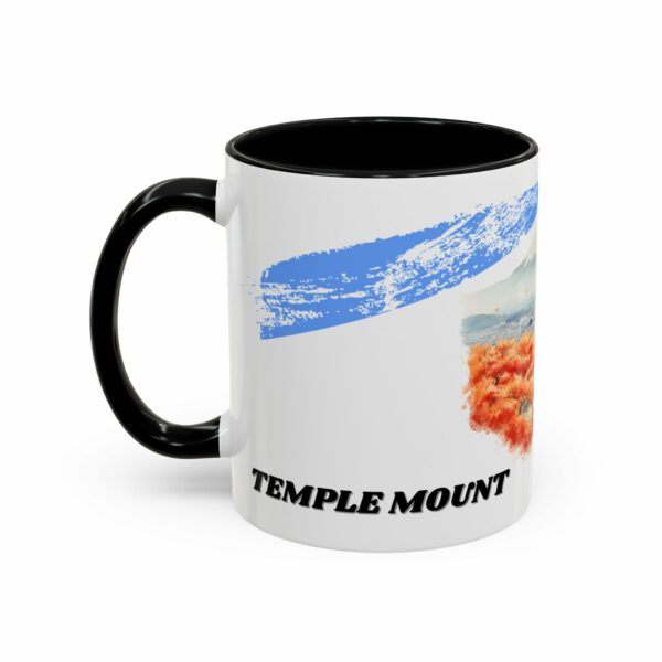 temple mount pagoda mug | japanese autumn scenic coffee mug