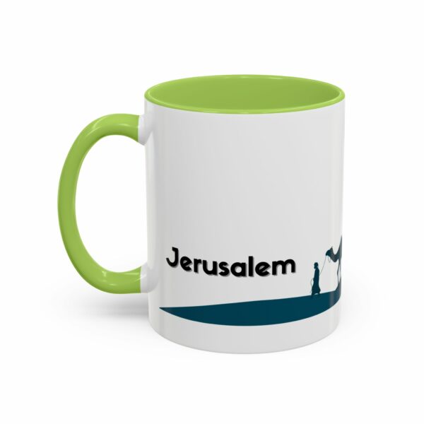 jerusalem accent mug – dome of the rock & camel skyline design