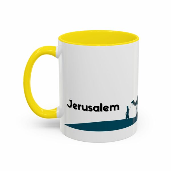 jerusalem accent mug – dome of the rock & camel skyline design