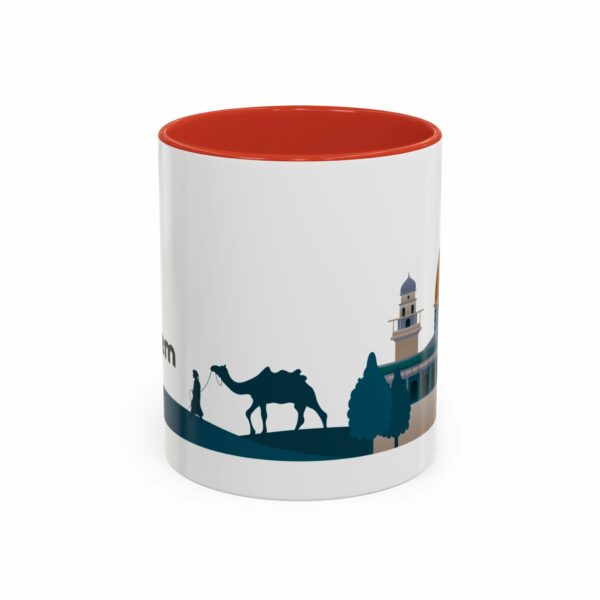 jerusalem accent mug – dome of the rock & camel skyline design