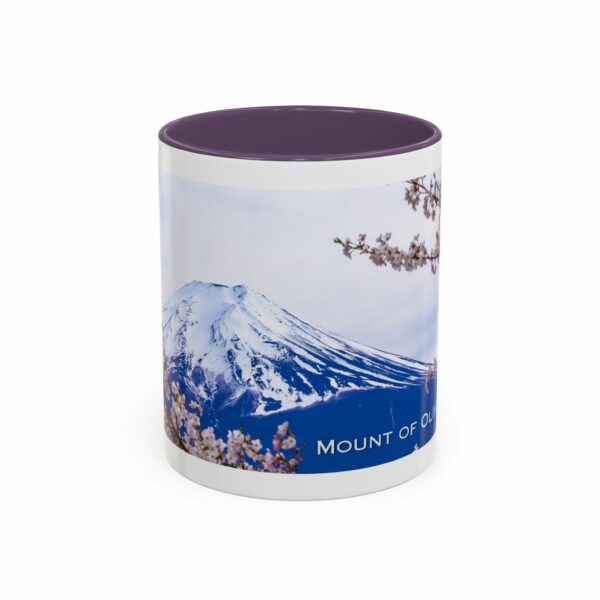 mount of olives scenic cherry blossom accent coffee mug