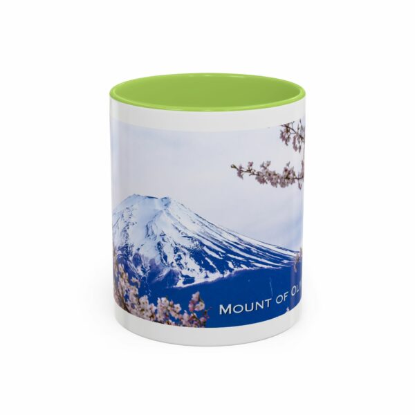 mount of olives scenic cherry blossom accent coffee mug