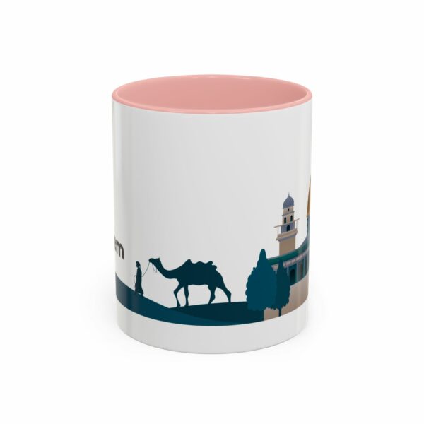 jerusalem accent mug – dome of the rock & camel skyline design