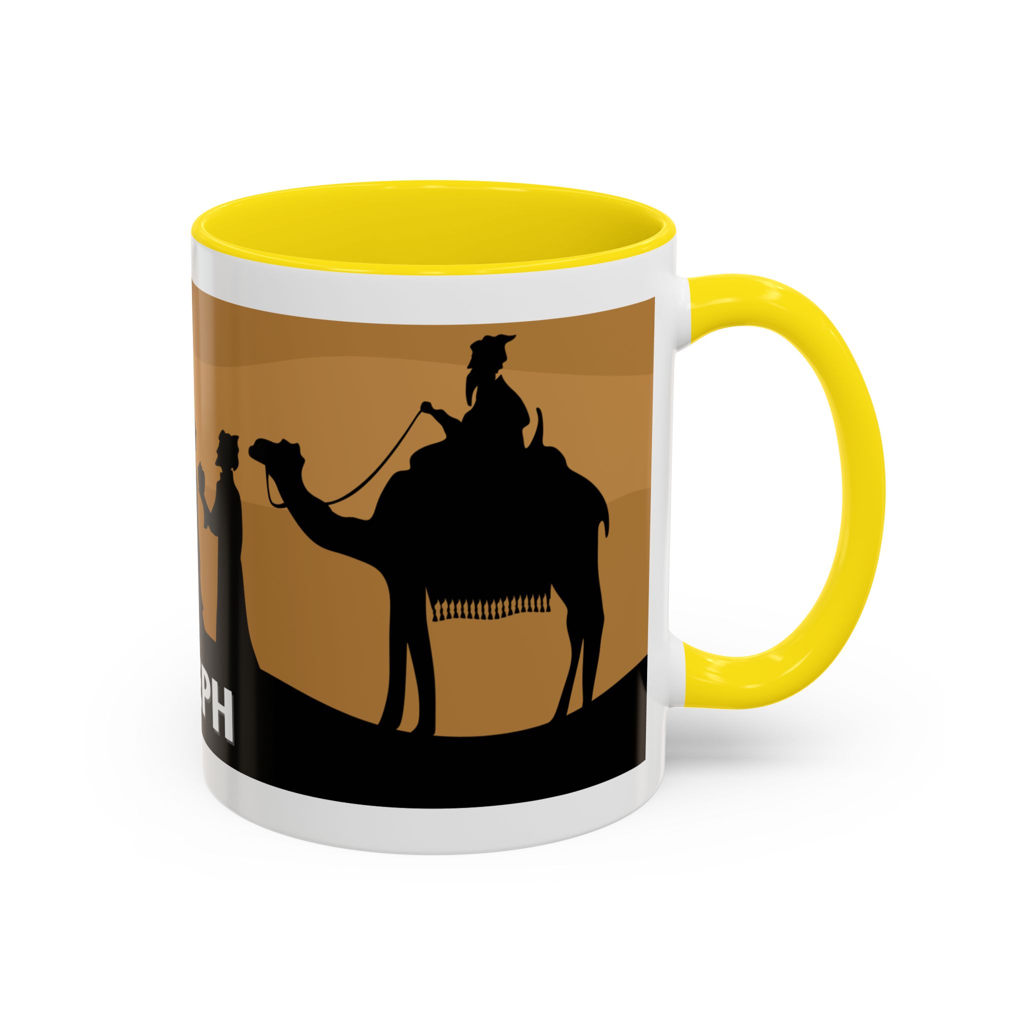 joseph nativity accent coffee mug | silhouette design joseph nativity accent coffee mug | silhouette design