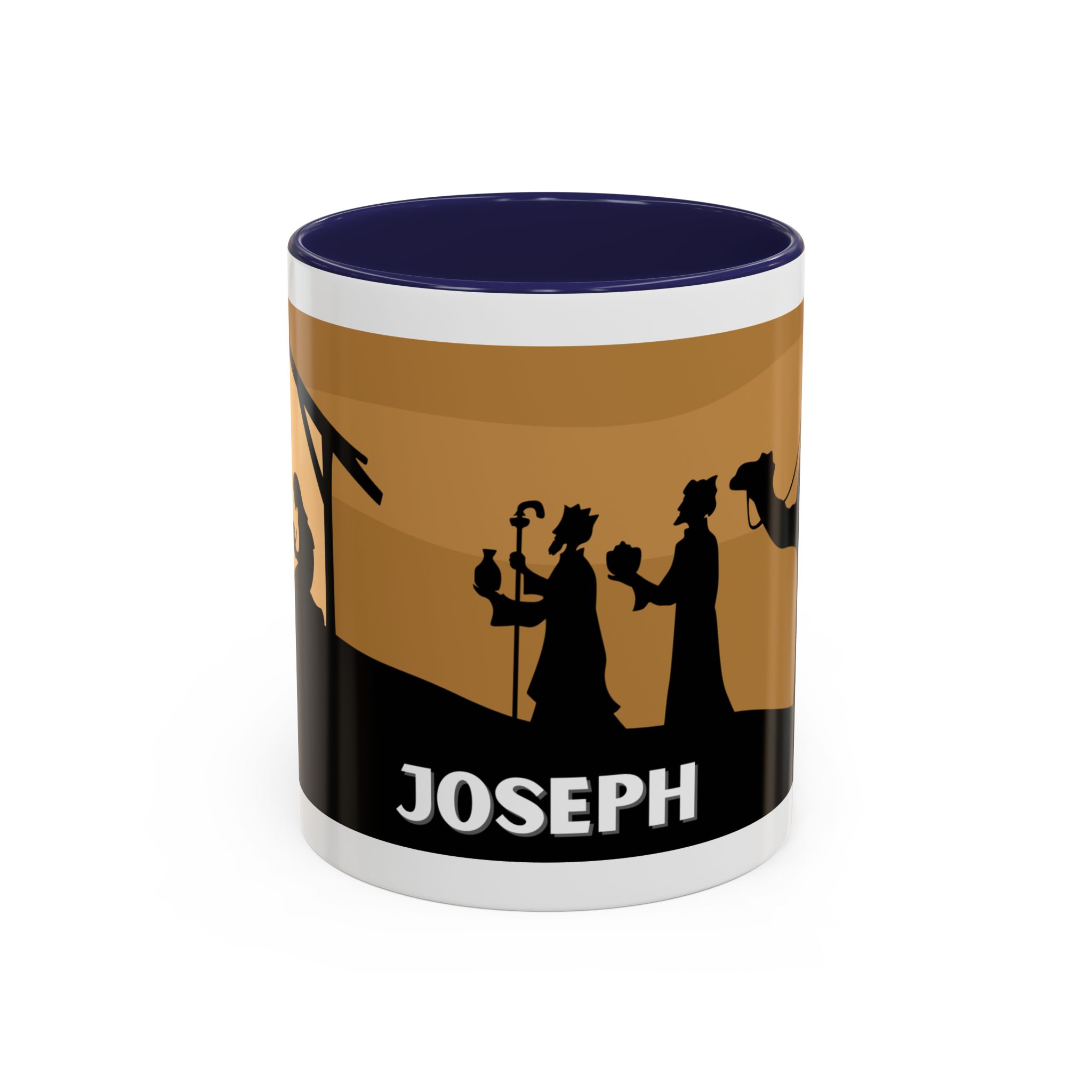 joseph nativity accent coffee mug | silhouette design joseph nativity accent coffee mug | silhouette design