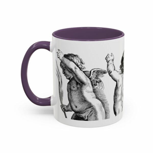 holy city cherub coffee mug | black handled accent mug