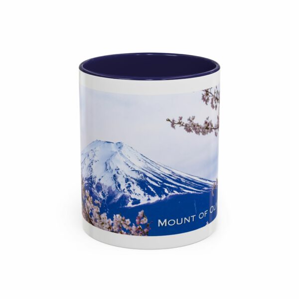 mount of olives scenic cherry blossom accent coffee mug