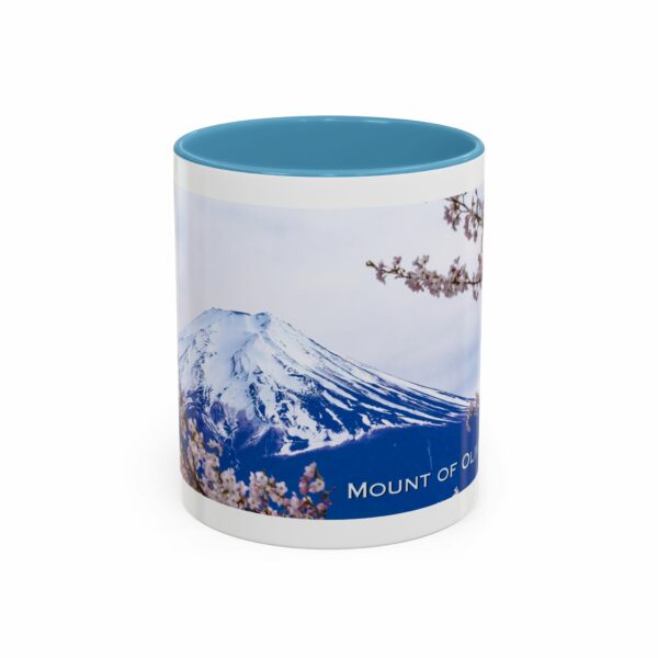 mount of olives scenic cherry blossom accent coffee mug