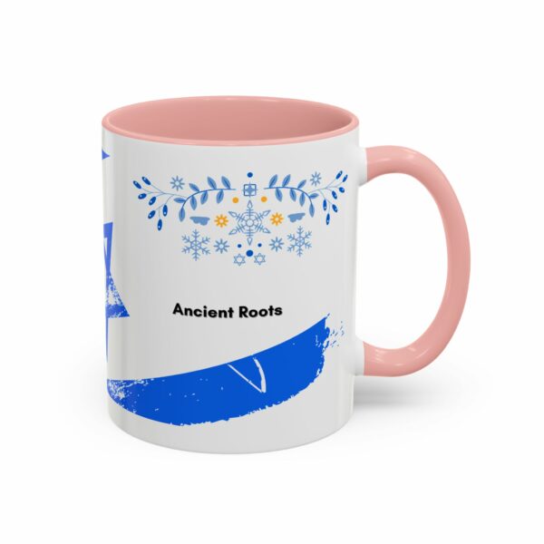 ancient roots hanukkah coffee mug | blue star of david accent mug ancient roots hanukkah coffee mug | blue star of david accent mug