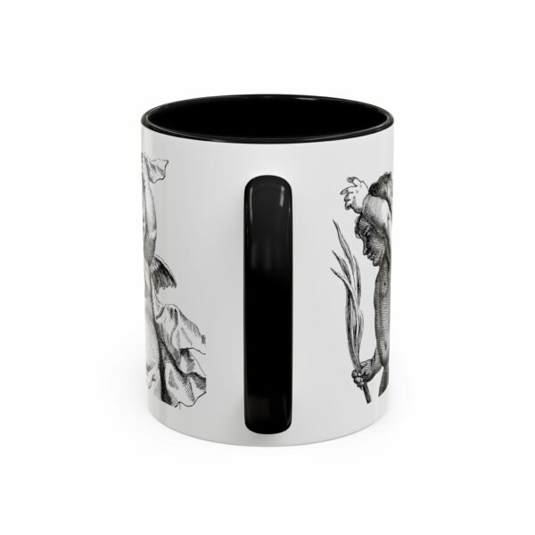 holy city cherub coffee mug | black handled accent mug