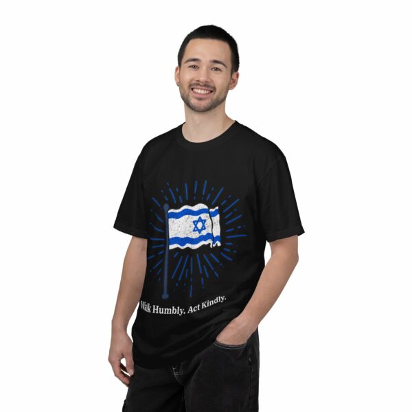 walk humbly, act kindly t shirt | israel flag graphic tee walk humbly, act kindly t shirt | israel flag graphic tee